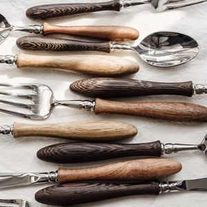 Modern <b>Plastic</b> Handle <b>Mirror</b> Polish Stainless Steel Flatware Set - Product Image 4
