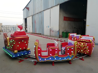 Train de Père Noël sur rail pour parc d'attractions extérieur/intérieur à thème de Noël ; idéal pour centres commerciaux et écoles