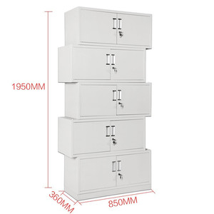 Armoire de classement métallique verrouillable à 5 sections pour l'organisation des documents - Product Image 4