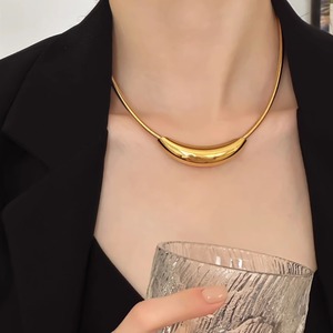 Full Body Titanium Steel Christian Geometric Bamboo High-End Curved Tube <strong>Choker</strong> Necklace Unisex <strong>Fashion</strong> Versatile Anniversary - Product Image 3