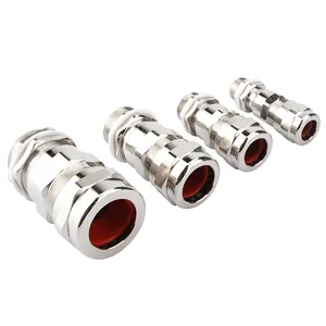 Free Sample Ip68 Iecex Atex Certified Explosion Proof Stainless Steel Industrial Brass Metal Cable Gland Connector with SANHUI