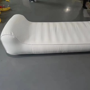Sillón Inflable de Lujo para Piscina con Rayas Color Marfil/Lino, Colchones de Aire, Tumbona Inflable - Product Image 1