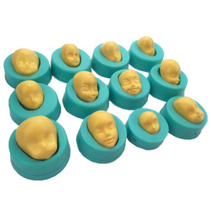 Fondant Cake Silicone Mold 12 Pieces Face Shape Baking DIY Tool - Product Image 2