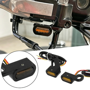 Mini Luces LED de Señal de Giro y Freno para Motocicleta Harley Fat Boy Dyna Road King Touring Softail Sportster 883, Indicador Modificado - Product Image 2