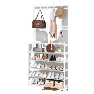 Khung kim loại lối vào Organizer 4 Tier giày lưu trữ Kệ Áo hat vải khô giá lối vào áo & giày Rack với trong nhà - Product Image 4