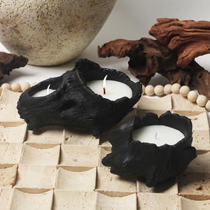 LANJO Vente en gros de pots à bougies en ciment et béton, style racine d'arbre, faits à la main, artistiques, rustiques, pour la décoration de la maison, imprimés UV - Product Image 1