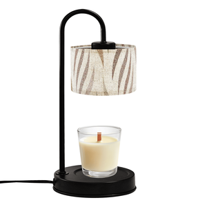 Lámpara Calentadora de Velas Eléctrica con Pantalla de Lino, Brillo Ajustable, Tamaño Mediano, Quemador de Aroma Metálico para Mesa, Decoración del Hogar - Product Image 4