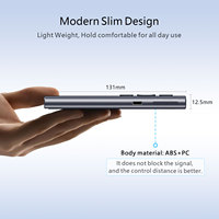 Présentateur sans fil N95 BLE personnalisable avec laser rouge, récepteur Bluetooth et USB, portée de 100 m, pointeur laser pour PowerPoint/Keynote
