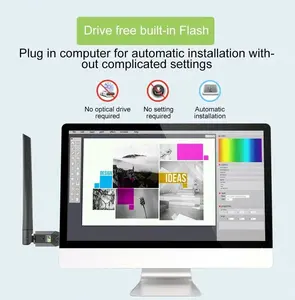 Adaptador USB WiFi 10/100/1000Mbps <span class=keywords><strong>para</strong></span> 5.0, <span class=keywords><strong>Antena</strong></span> <span class=keywords><strong>de</strong></span> Doble Banda 2.4G 5GHz, Tarjeta <span class=keywords><strong>de</strong></span> Red Inalámbrica Mini 802.11ac Externa <span class=keywords><strong>para</strong></span> <span class=keywords><strong>Computadora</strong></span> - Product Image 1