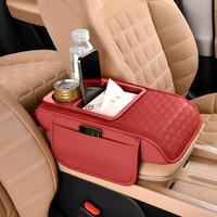 Protecteur de boîte d'accoudoir en cuir pour siège auto, sac de rangement multifonctionnel pour modèle OLIVER Clover Arc Edition 02