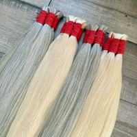 Extensions de cheveux vietnamiens blonds mélangés 100% naturels Remy, trame simple, en vrac, vente en gros, 100g, personnalisables