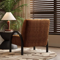 Fauteuil de salon en tissu de style vintage pour les chambres d'hôtes, canapé design pour les balcons d'hôtel, fauteuil inclinable rétro