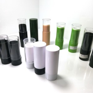 หลอดลิปสติกเปล่าแบบกำหนดเอง สีเงินเมทัลลิก บรรจุภัณฑ์บลัชออนแบบแท่ง สีฟ้า  ทรงกระบอก  บรรจุภัณฑ์ลิปสติก - Product Image 3