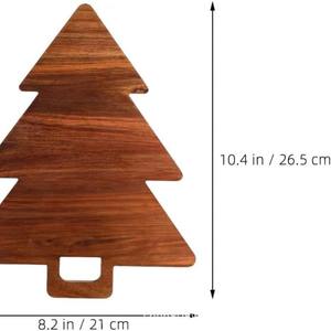 Planche à découper en bois personnalisée en forme de sapin de Noël, plateau de service en bois massif pour fruits et fromages, décoration rétro pour la cuisine et la maison - Product Image 5