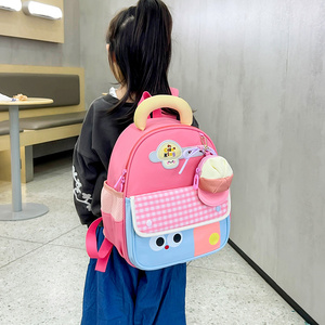 Sac à dos multifonctionnel en nylon imperméable avec impression de <span class=keywords><strong>girafe</strong></span> mignonne pour enfants de maternelle, garçons et filles, pour un usage quotidien - Product Image 5