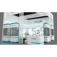 Équipement d'exposition, stands d'exposition modulaires à double étage, stand à deux niveaux avec éclairage LED