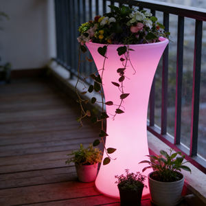 Grand <span class=keywords><strong>pot</strong></span> de fleurs <span class=keywords><strong>lumineux</strong></span> d'extérieur étanche RGB avec télécommande sans fil, idéal pour les événements internationaux, les hôtels, etc. - Product Image 6