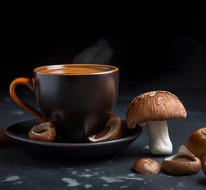QST-085 OEM 개인 라벨 Ganoderma 커피 인스턴트 Reishi 버섯 커피 추출물 분말 유기농 라이온스 갈기 버섯 커피 - Product Image 6