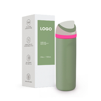 Bouteille d'eau isotherme moderne en acier inoxydable 304 de qualité supérieure avec paille, anti-fuite, pour le bureau et l'extérieur
