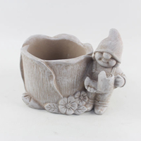 Pot de fleurs en ciment classique, écologique et fait main, pour la maison et le jardin, petit format, utilisation intérieure/extérieure, vase, décoration de sol