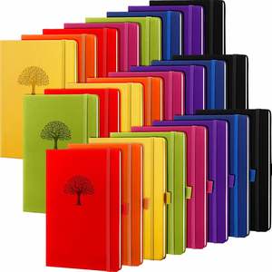 High Quality Customizable PU Leather Hardcover <b>Journal</b> Notebook A5 Size 100 Sheets 80 Gsm Thread Sewing Binding Multi-color Gift - Product Image 1