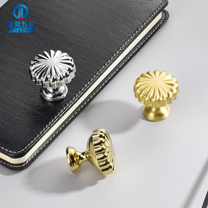 JAYHOO Cabinet Knobs Brass Round Minimalist Gold Silver Modern Drawer Wardrobe <b>Handle</b> 8855 - Product Image 3
