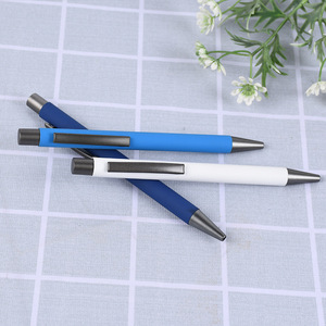 Bonvada BV-MP00037 Aluminum Click Metal Ballpoint <b>Pen</b> Custom Laser Engraved Logo Durable Black/Blue for Business Promotional - Product Image 2