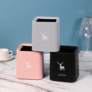 Mystic Arts Desktop Trash Can PP Material Lidless Office Study Storage <b>Bin</b> <b>Large</b> Capacity Square Design - Product Image 3