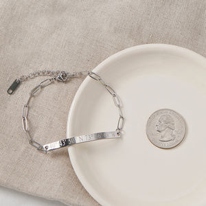 Custom Engrave Bar <strong>Friendship</strong> Bracelet <strong>Long</strong> <strong>Distance</strong> State Bracelet Anniversary <strong>Gift</strong> Personalized Jewelry for <strong>Gift</strong> - Product Image 6