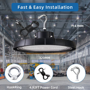 Lampu High Bay <span class=keywords><strong>LED</strong></span> UFO Super Terang 150W 200W 240W untuk Penerangan Industri Dalam Ruangan, Lampu <span class=keywords><strong>LED</strong></span> untuk Garasi, Pabrik, Bengkel, Gudang - Product Image 4