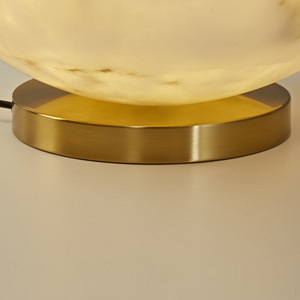 Faux Marble Table <b>Lamp</b> Led <b>Touch</b> Control 25x28 Cm Simple Design For <b>Bedside</b> Use - Product Image 4