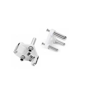 Enchufe Europeo Francés/Alemán de 4.8MM 10/16A, Enchufe Eléctrico de Cobre con 3 Tomas de Corriente Alterna, Adaptador Estándar Europeo de Cobre Sólido/Hueco - Product Image 4