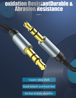 Câble Audio tressée pour casque de voiture, Aux, 0.2m 0.5m 1m 1.2m 2m 3m, personnalisé, 1.8mm, 3.5