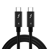 Câble coaxial Thunderbolt 4 40 Gbps, 1 m, vidéo 8K60Hz, charge rapide 6A, compatible avec les banques d'alimentation USB-C