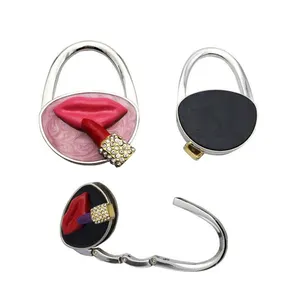 Fashion foldable table purse handbag hook hanger bag metal holder