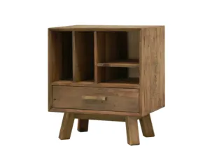 Mini estante de madeira reciclada proteção ambiental móveis de madeira sólida pequena