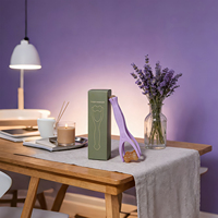 Rouleau de massage pour doigts en améthyste et quartz rose, outil d'acupression en pierres précieuses naturelles pour le soin des mains et le soulagement du stress, vente en gros