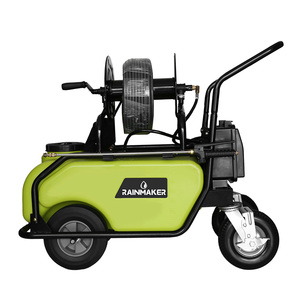 Agriculture rechargeable hand 60l electric battery powered cart trolley sprayer with wheels