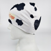 Chapeau de sport en cuir de vache personnalisé avec impression de crâne, bonnet personnalisé avec doublure en satin imprimé, chapeau de randonnée, de cyclisme, de streetwear, bonnet de crâne