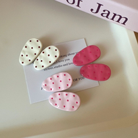 Pince à cheveux coréenne tendance, jolie pince à cheveux à pois, pince latérale, pinces bec de canard en plastique, pince à frange mignonne, accessoires capillaires pour filles