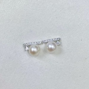 22429 S925 <b>Silver</b> <b>Stud</b> <b>Earrings</b> DIY Pearl Accessories with 6-7mm Round Beads Empty Tray for Fashion Jewelry Elegant Stylish - Product Image 4