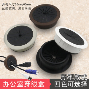 Round Cable Hole Cover Dustproof ABS Plastic Non Slip For Office <b>Desk</b> <b>Computer</b> <b>Desk</b> Wire Management Accessory - Product Image 2