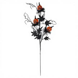 การจัดดอกไม้ฟักทองที่น่ากลัว ทำจากพลาสติกทนทาน สำหรับตกแต่งบ้านในช่วงเทศกาลฮาโลวีน ของตกแต่งงานปาร์ตี้สำหรับผู้ใหญ่ - Product Image 1