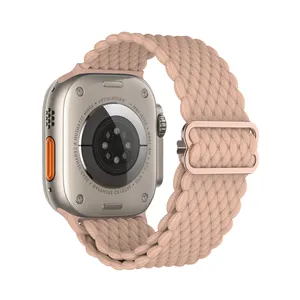 Tali jam tangan olahraga Apple Watch, kain lembut adem seri 22mm 6 7 8 9 Ultra 49mm