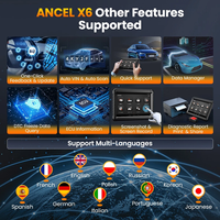 Ancel X6 - Lecteur de codes avec écran tactile de 10,1 pouces, diagnostics de tous les systèmes et 10 réinitialisations de maintenance