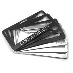 Sản phẩm mới danh sách thép không gỉ tấm giấy phép Khung Sợi Carbon điện xe tấm giấy phép khung - Product Image 1