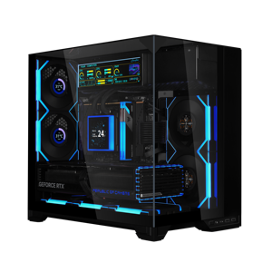 Boîtier microATX Full Tower <span class=keywords><strong>LIANLI</strong></span> Bauhaus <span class=keywords><strong>O11</strong></span> VISION-M noir Seaview Room, acrylique panoramique trois côtés, en stock - Product Image 1