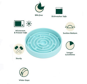 VaryWell lambendo esteira cão lento alimentador fantasia pequeno médio grande tamanho silicone lento alimentador novo tigela para cachorro - Product Image 2