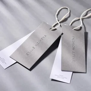 Custom Mode Hoogwaardige Kledingstuk Labels Wit/Gekleurde Kartonnen Swing Tickets Blank Hang Tags