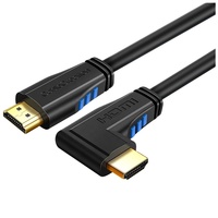 Câble HDMI 2.0 à 90 degrés, 4K Ultra HD, vidéo 3D, Ethernet haute vitesse, cordon ARC pour moniteur TV, projecteur